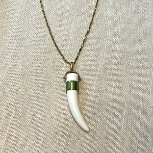 Stella & Dot horn pendant necklace